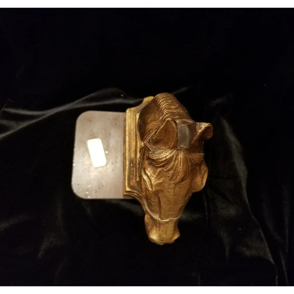 Vintage Syroco Wood Horse with Bookend/ Doorstopper